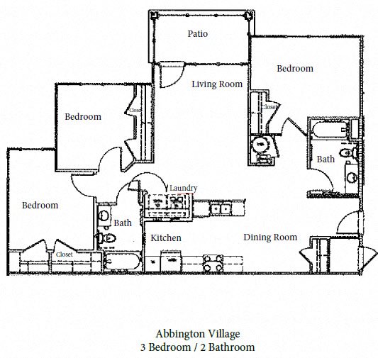 Floor Plans of Abbington Village in Raleigh, NC